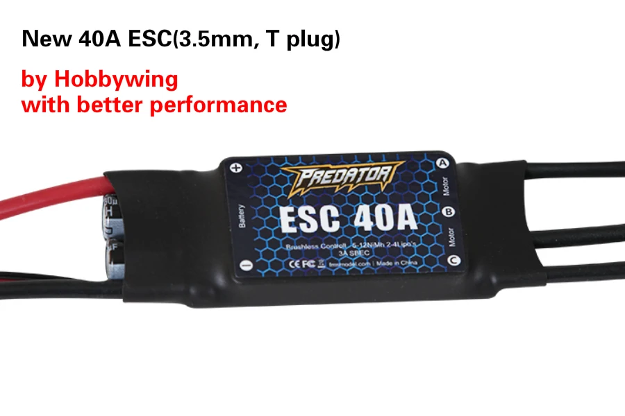 FMS ESC контроль скорости брушелесс 6A 12A 20A 40A 50A 60A 80A 85A 100A 130A Хищник RC модель самолета Avion запчасти - Цвет: 40A (T Plug 3.5mm)