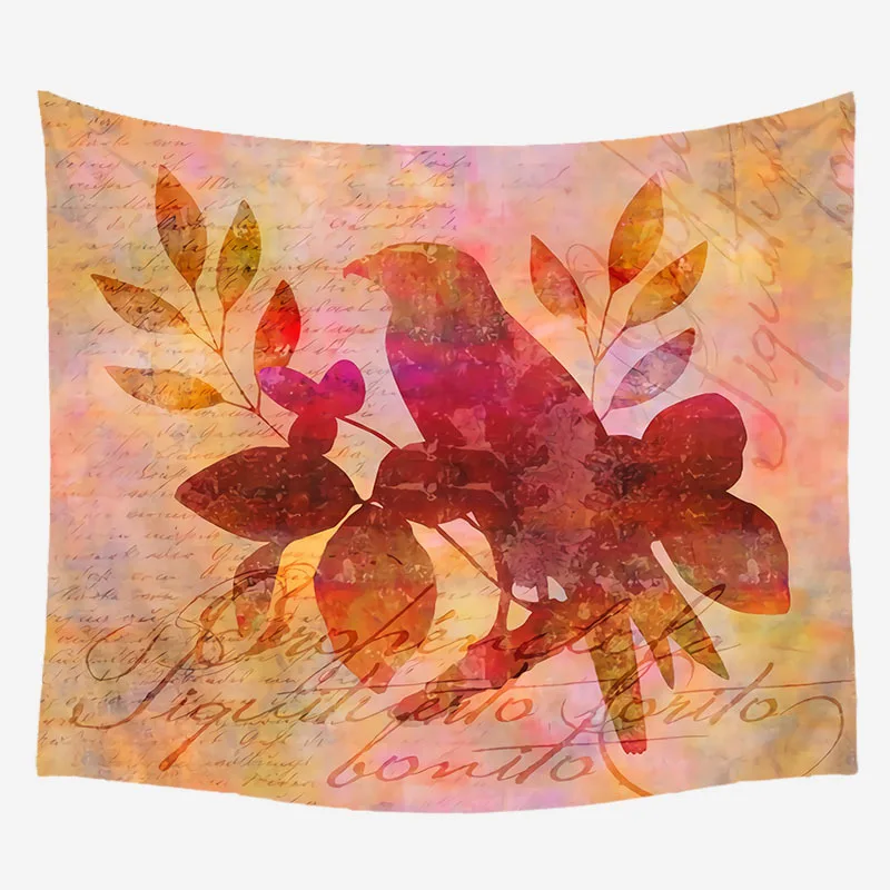 Cilected European Creative Plant Printing Tapestry Wall Hanging Polyester Home Decor Painting Beach Towel Blanket Tablecloth
