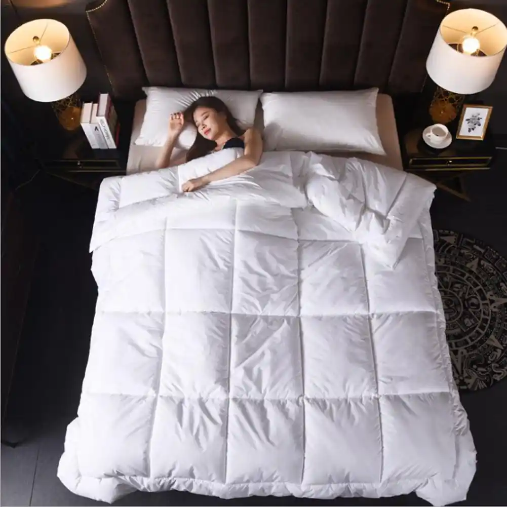 Luxury Bed Set White Goose Duck Down Quilt Duvets Thickening