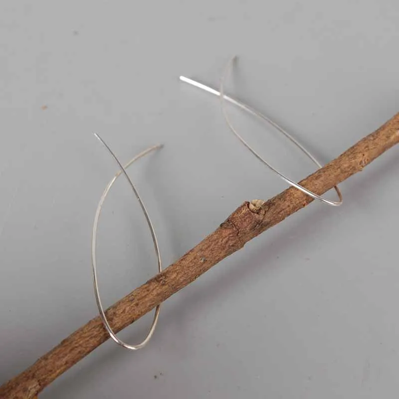 925 пробы серебряные серьги ручной работы с крестиком Простые Длинные Модные серьги для женщин Изысканные ювелирные изделия