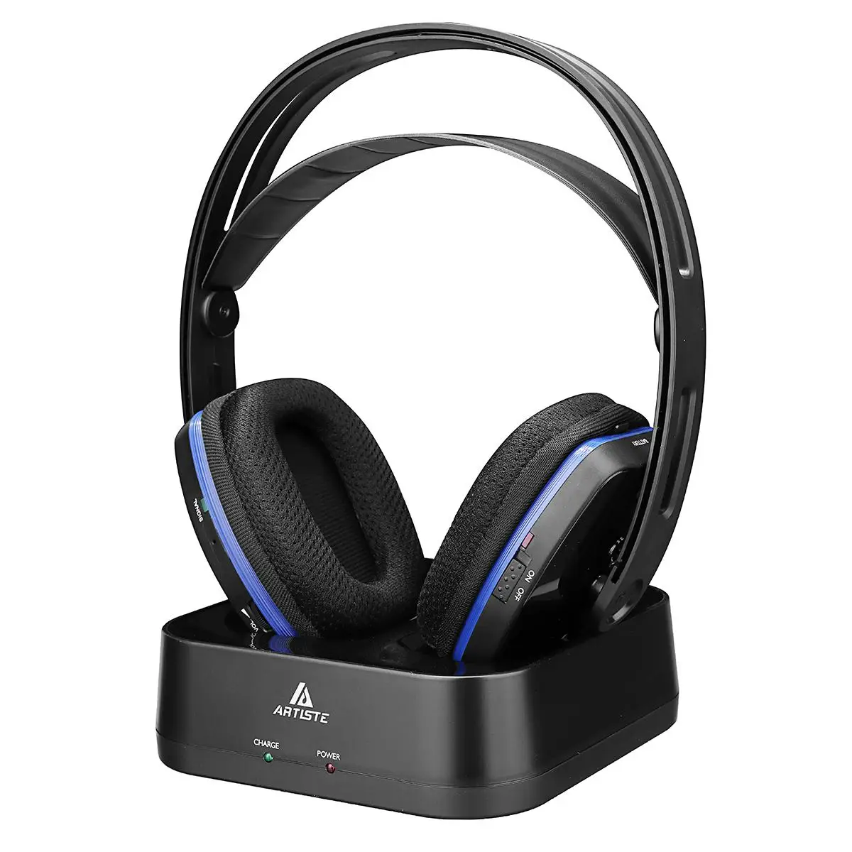 Artiste D2 2,4 ГГц HiFi bluetooth наушники глубокий бас беспроводные ТВ наушники с передатчиком док-станции для пожилых людей