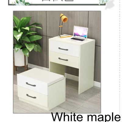White maple INS Многофункциональный туалетный столик скандинавский туалетный столик для хранения с выдвижным ящиком шкаф Современная спальня белый черный с зеркалом маленький - Цвет: White maple