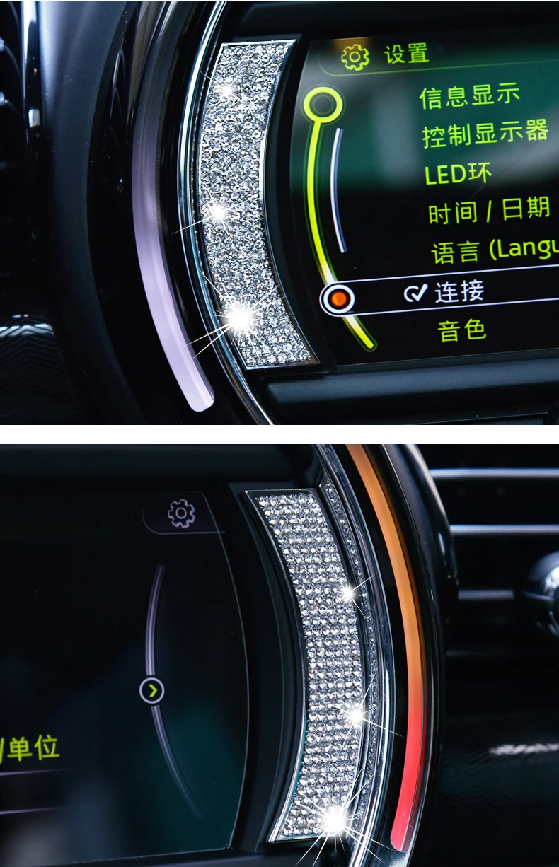 Автомобильная Центральная панель навигационный экран кристальная наклейка аксессуары украшения для BMW MINI Cooper S F54 F55 F56 F57 F60 Автомобильный Стайлинг