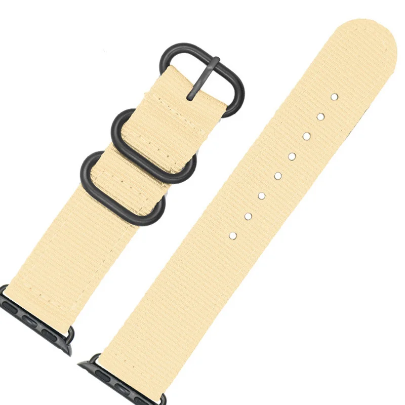 Натовский нейлоновый ремешок для часов iWatch 5 4 3 2 1 Apple Watch Band 44 мм 42 мм 40 мм 38 мм iPhone Watch Band с адаптерами