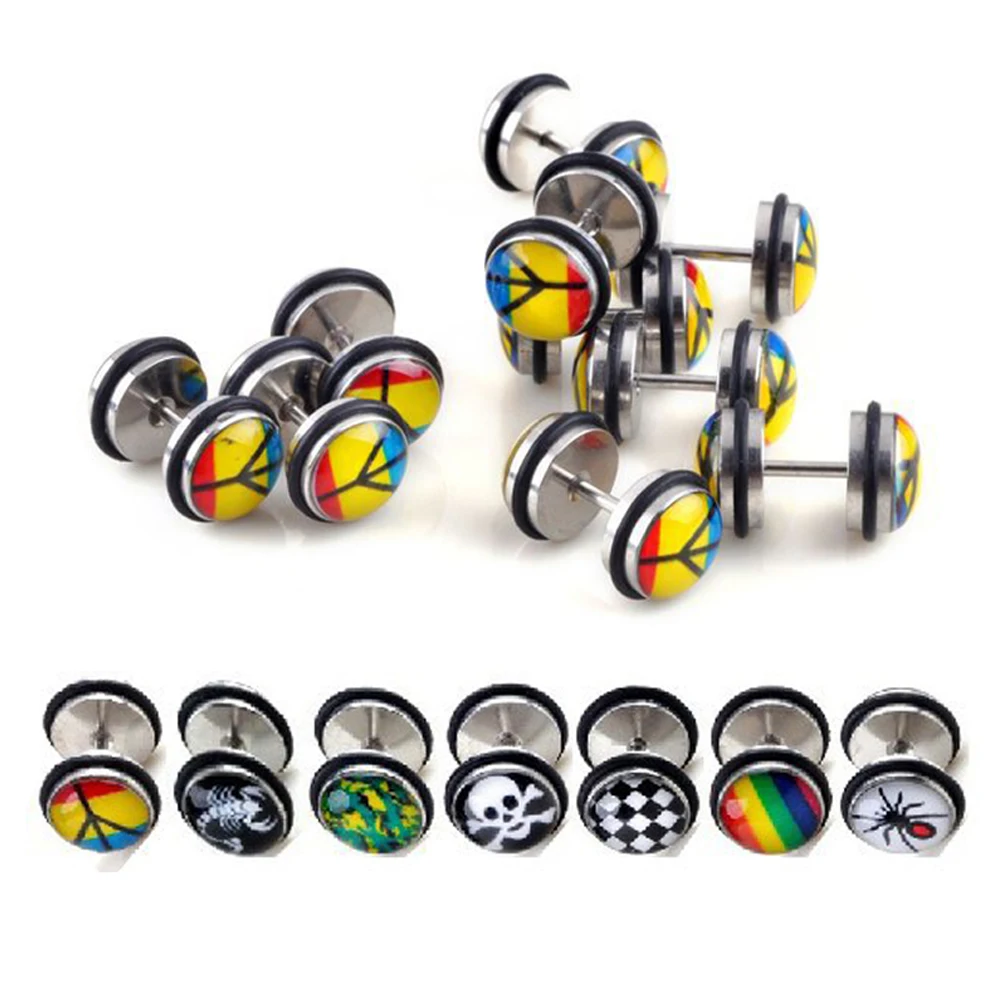 Groothandel 40 Stks/partij Acryl Ear Plug Barbell Oor Stud Body