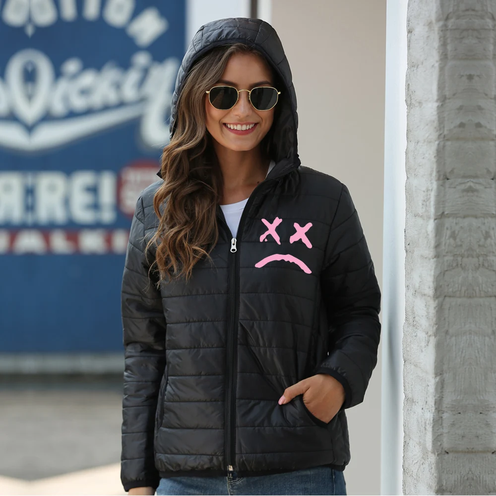 Rap Lil/легкая куртка-пуховик на молнии с открытым носком для женщин и мужчин; уличная одежда; пальто для малышей; женская хлопковая куртка в стиле Харадзюку в стиле хип-хоп; Hoddie Sudaderas для женщин