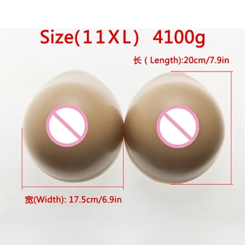 

Brown Huge Cup Artificial Breast 4100g/Pair Silicone Breast Forms False Breasts Enhancer Shemale Crossdresser Silicone Boobs