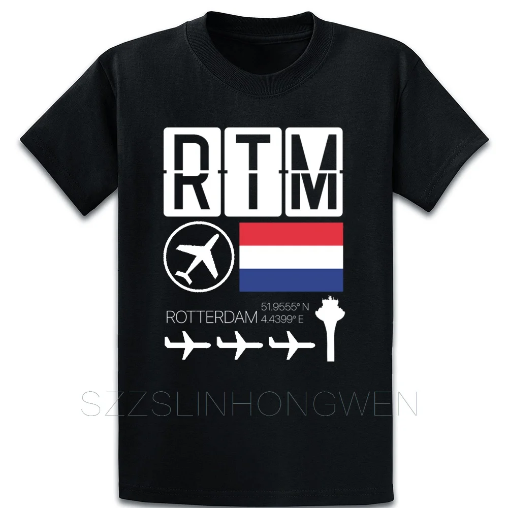 Rotterdam Unisex Shawl T Shirt Tee Letter Anti-Wrinkle S-5xl Spring Autumn Comical Custom | Мужская одежда
