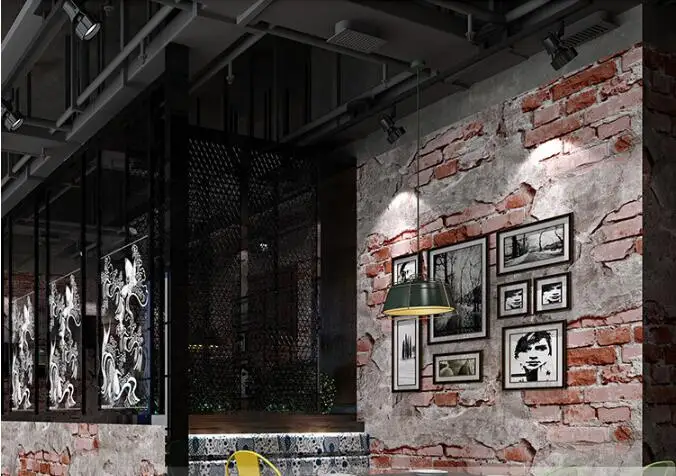 beibehang Brick pattern wallpaper brick brick head retro nostalgic fashion cement brick wall industrial wind antique wallpaper