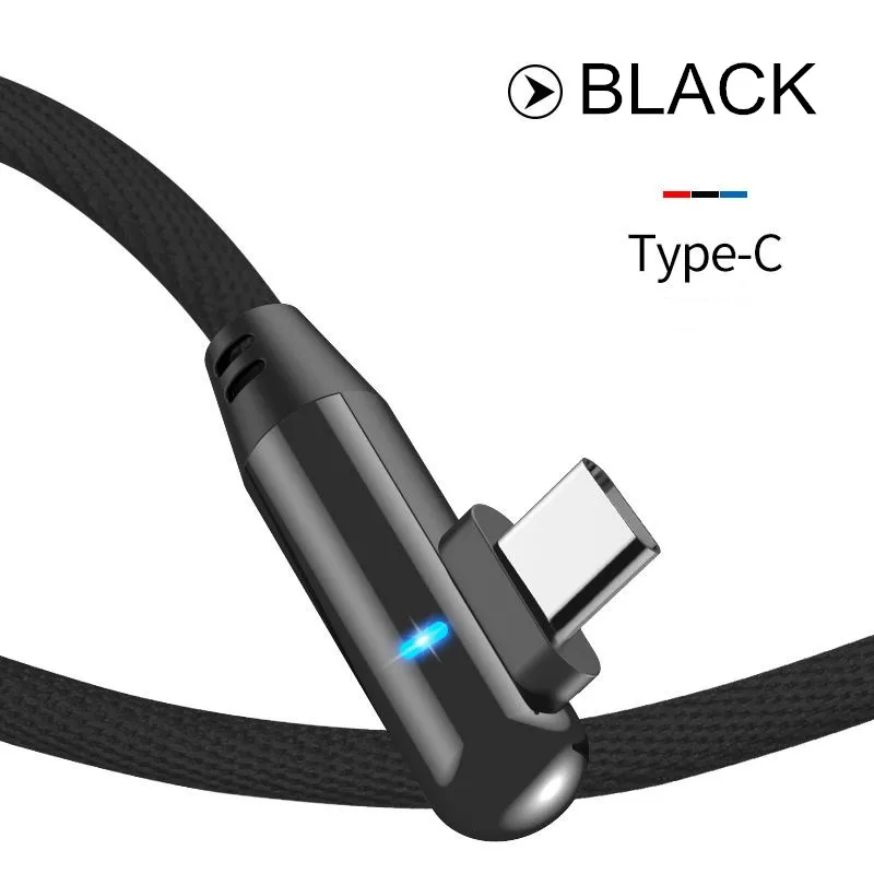 Vanniso 1m 2m usb type C кабель для быстрой зарядки usb c кабель для передачи данных type-c зарядное устройство usb-c для samsung S8 S10 Note 9 A50 Xiaomi mi8 K20 - Цвет: Black
