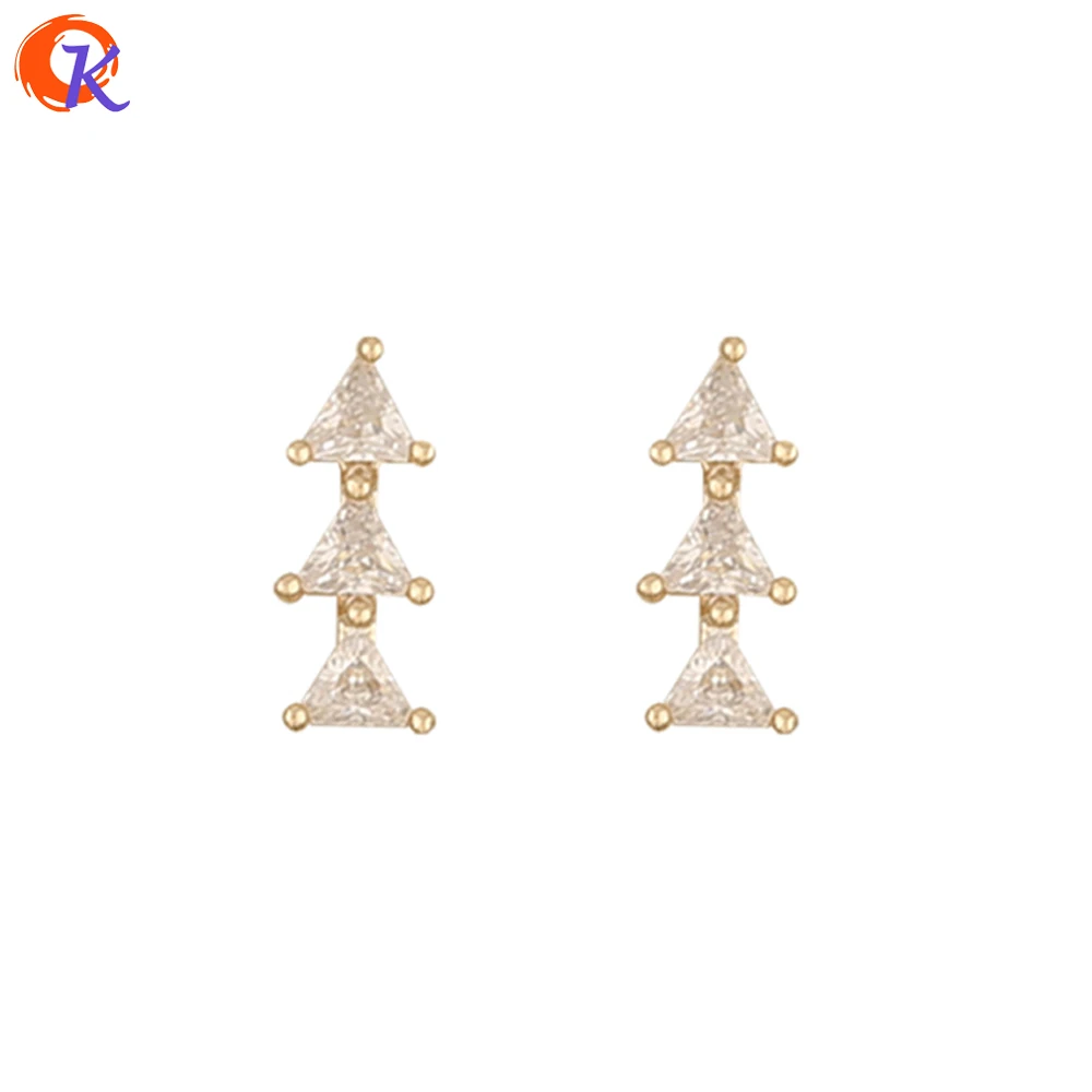 Cordial Design 50Pcs Jewelry Accessories/DIY Making/Cubic Zirconia Charms/Genuine Gold Plating/Hand Made/Fingernail Findings - cordial