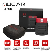 

MUCAR BT200 Lifetime Free OBD2 Scanner All Cars Full System Obd2 Diagnostic Tools Bluetooth-Compatible Oil SAS Code Reader