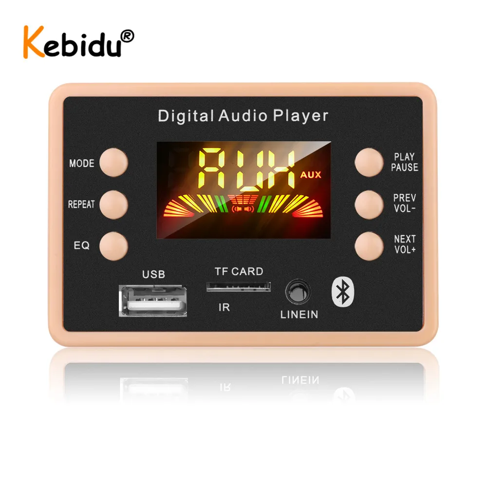 Kebidu Wireless Bluetooth 5.0 MP3 Decoder Board Module 5V to 12V AC6926 Chipset FM Radio FLAC WMA WAV For Car Kit | Электроника