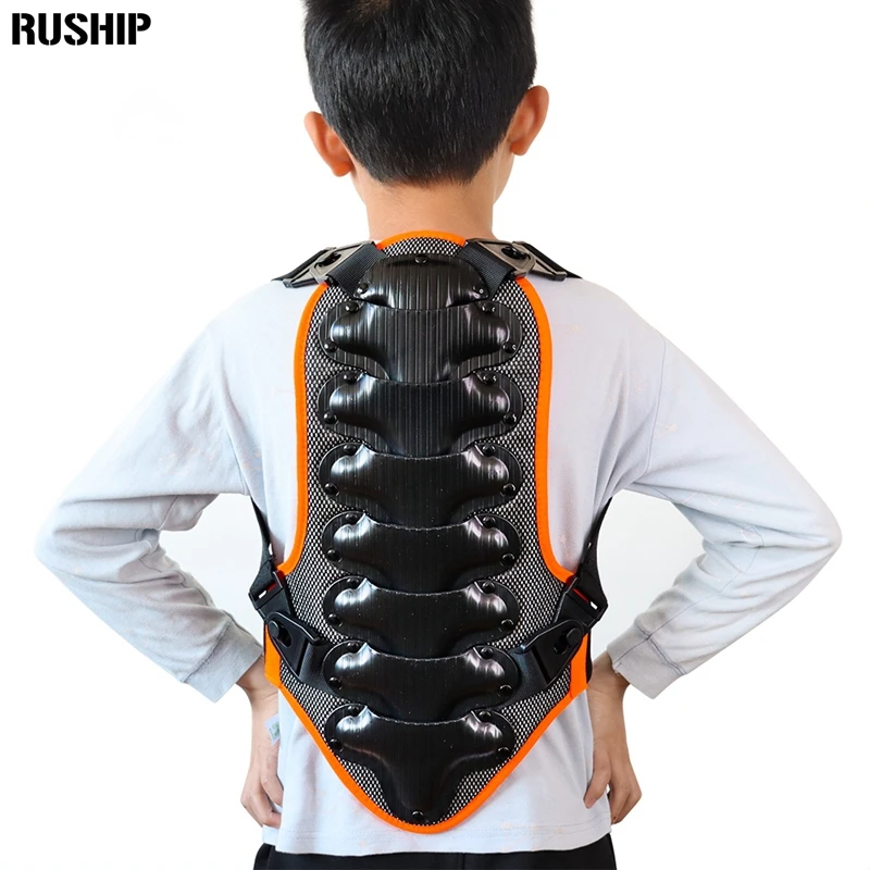Jiajun Kids Protective Sports Vest Back Spine Protector Roller Snowboard Skateboarding Ski Body Support Child Safety Jackets MTB