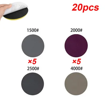 

20pcs Sandpaper 3 Inch Polishing Sanding Disc Workshop 1500-4000 Sander Supplies