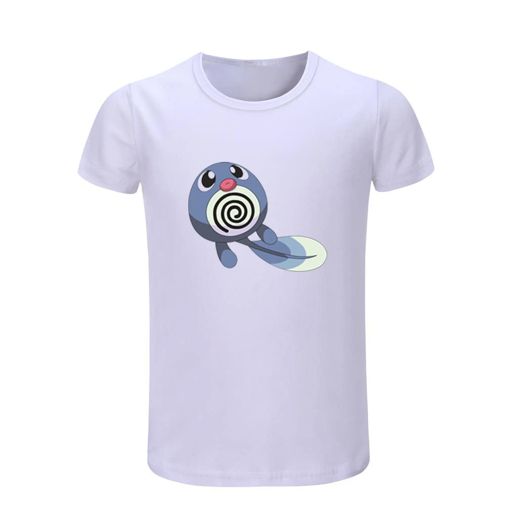 JeKW963D Детские футболки с рисунком Pokemon Dratini Lapras Poliwag Детские футболки с графическим принтом Рождественский подарок с короткими рукавами для мальчиков и девочек - Цвет: JeKW963D