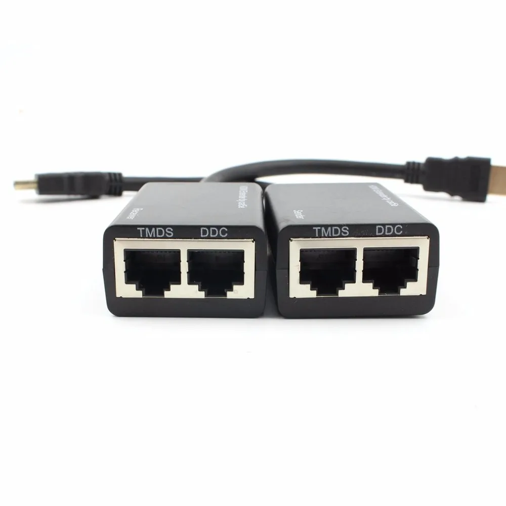 1080p HDMI, Овер-RJ45 CAT5e CAT6 UTP LAN Ethernet Симметрирующий удлинитель Ретранслятор Сетевой удлинитель усилитель дропшиппинг Горячий