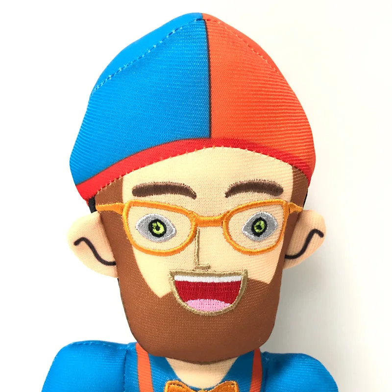 Kids TV Blippi Plush Figure Toy Soft Stuffed Doll Cosplay Cap for Kid Gift Prop 