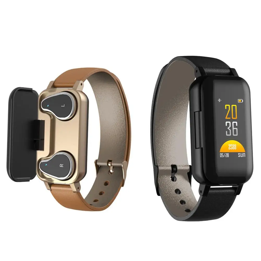 

TWISTER.CK T89 2 In 1 Smart Wristband Bluetooth IOS Android Fitness Smart Watch for Men Women Wireless Bluetooth Headset