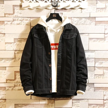 

Spring and autumn new denim spring denim slim denim clip black jacket