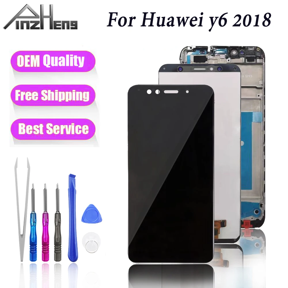 

PINZHENG AAAA LCD Display For Huawei Y6 2018 Touch Screen LCD For Y6 2018 Replacement Screen ATU L11 L21 L22 LX1 LX3 L31 L42