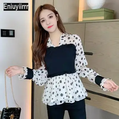 subterráneo secretamente mordedura Top con Peplum de colores variados para mujer, blusas glamurosas con cuello  cuadrado para otoño - AliExpress