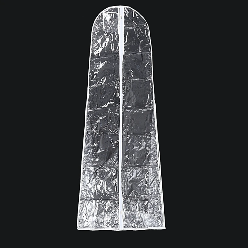 180Cm Transparent Solid for Wedding Dress Dust Cover Extra Large Waterproof PVC Clothing Garment Bags Print