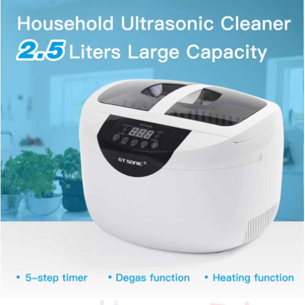

GTSONIC VGT-6250 Digital Ultrasonic cleaner 2500ML for Fruits Vegetables Home Kitchen Ultrasonic Baths