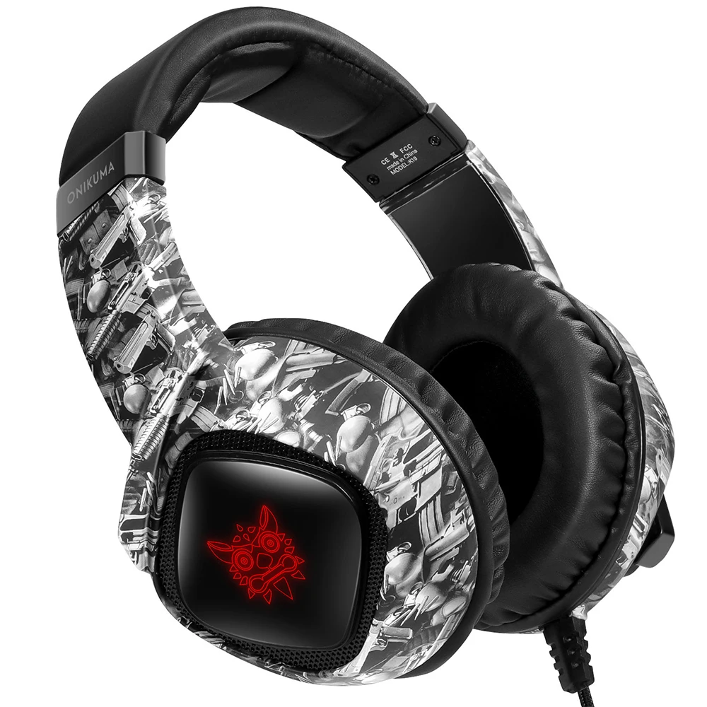 Beexcellent Gaming Headset Earphone Wired Gamer Headphone Stereo Sound Headsets with Mic LED light for Computer PC Gamer