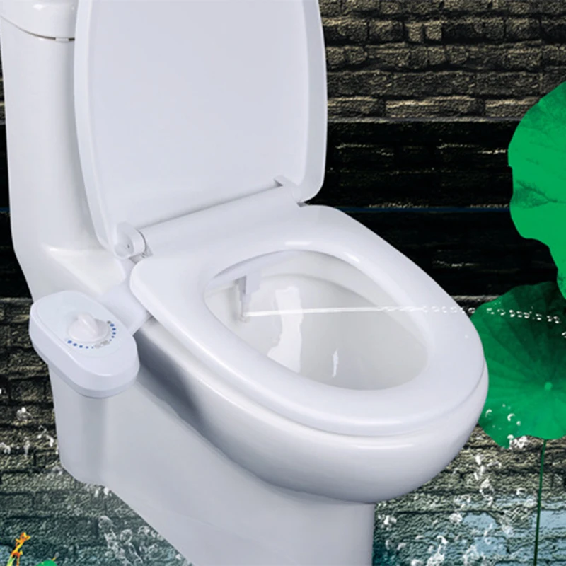 New Bidet Fresh Water Spray Mechanical Bidet Toilet Seat Attachment Non-Electric 