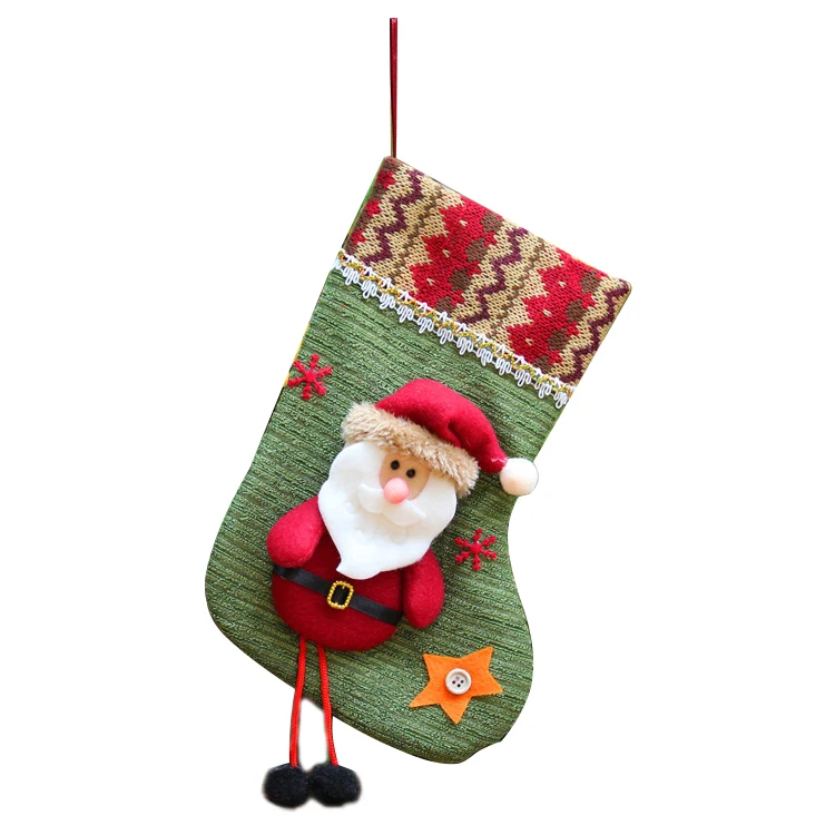 David accessories 5 шт./лот 25*13 см олень рождественские носки Подарочный пакет DIY Упаковка Подарочная Материал вечерние украшения дома, 5Yc7716 - Цвет: 1091282001