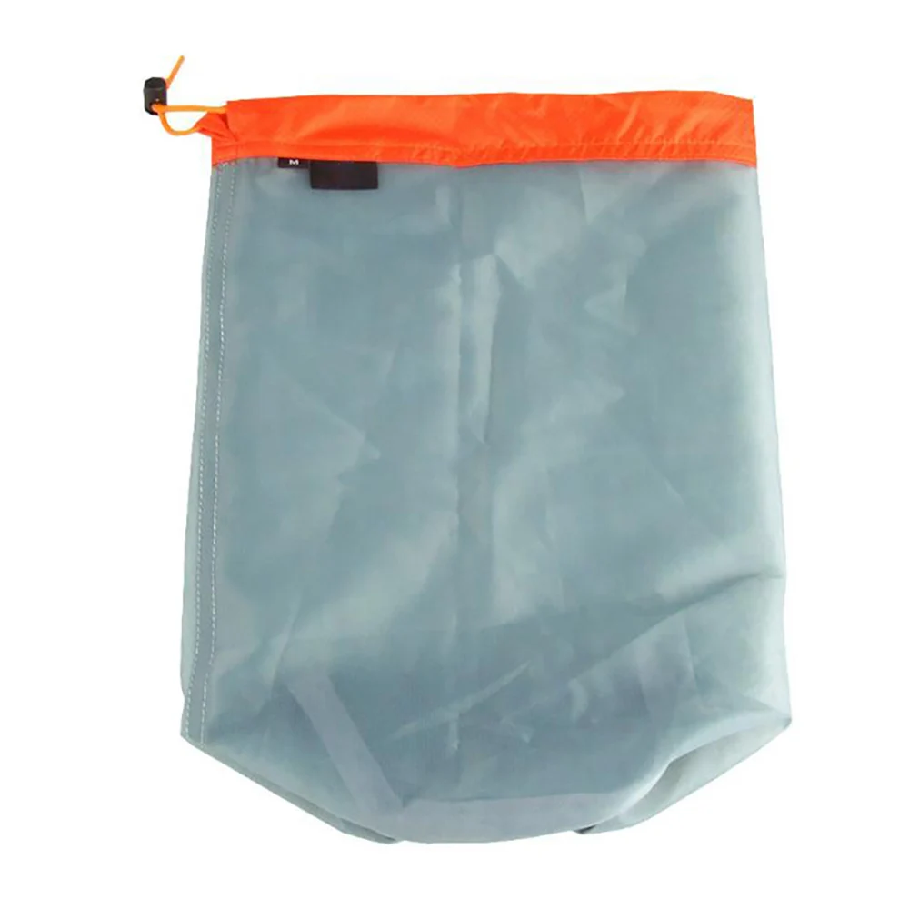 Storage Bag Hiking Covers Fishing Nets Colorful Transparent Laundry Storage Mesh Storage Bag Drawstring Hiking Compression Bag - Цвет: Красный