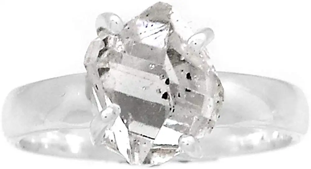 

Genuine HERKIMER DIAMOND Ring 925 Sterling Silver, USA Size : 8, AR4267
