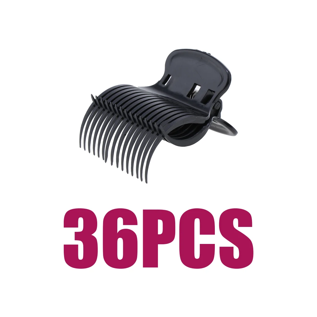 

36Pcs Replacement Electric Hot Roller Plastic Hair Clips Curler Claw Clamps for Women & Girls, Black