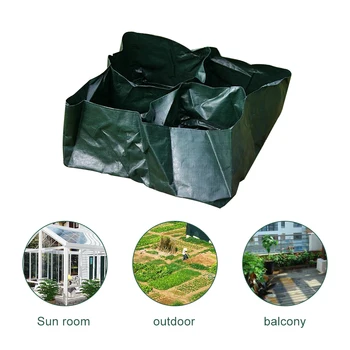 

1PC 4 Divided Grids Garden Planter Bed Planting Grow Bag Carrot Onion Herb Flower Vegetable Plants Pot Fabric Raised Garden Bed