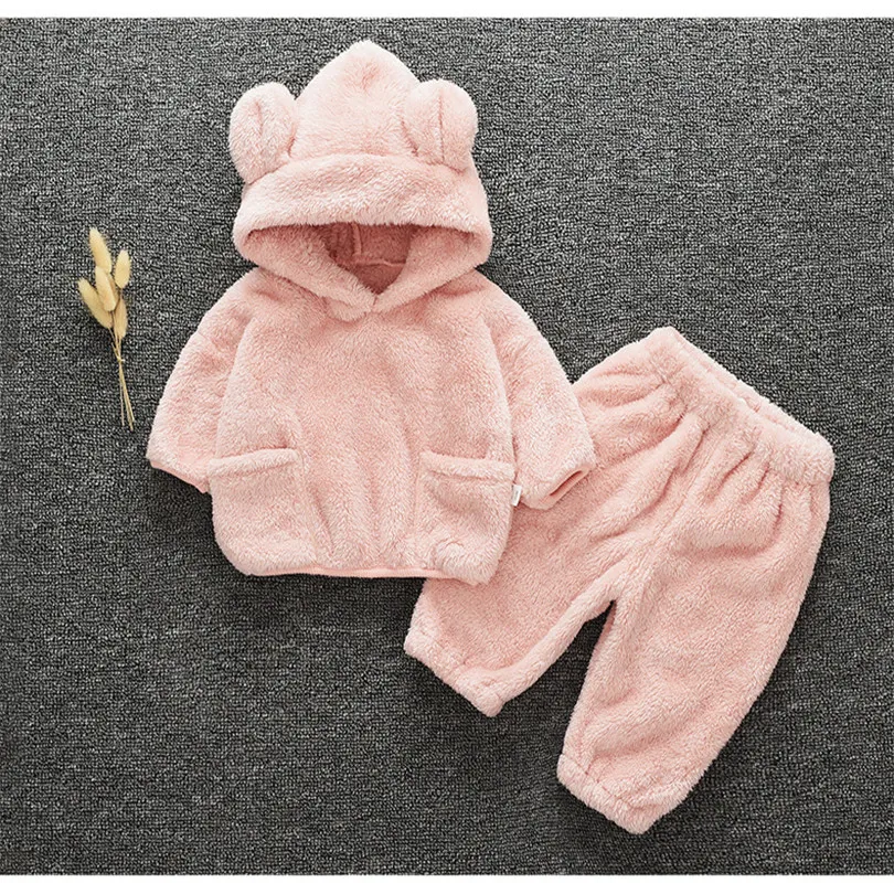 Baby Girl Clothes Set Hooded Baby Boy Clothes Autumn Winter Infant Baby Clothing Set Coat+ Pants 2pc Baby Clothes Baby Outfit