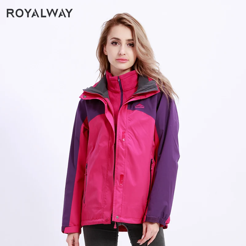 ROYALWAY 2019 Nieuwe Vrouw Winter 3 in 1 Windbreaker Afneembare Fleece Liner 2 Stuks Partner Hooded Jassen Warme Jassen RFOL4216G ROYALWAY 2019 Nieuwe Vrouw Winter 3 in 1 Windbreaker Afneembare Fleece Liner 2 Stuks Partner Hooded Jassen Warme Jassen RFOL4216G