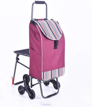 

Portable Shopping Cart Climbing Building Trolley Car Trolley Luggage Trailer Folding Cart Shopping Cart Small Cart