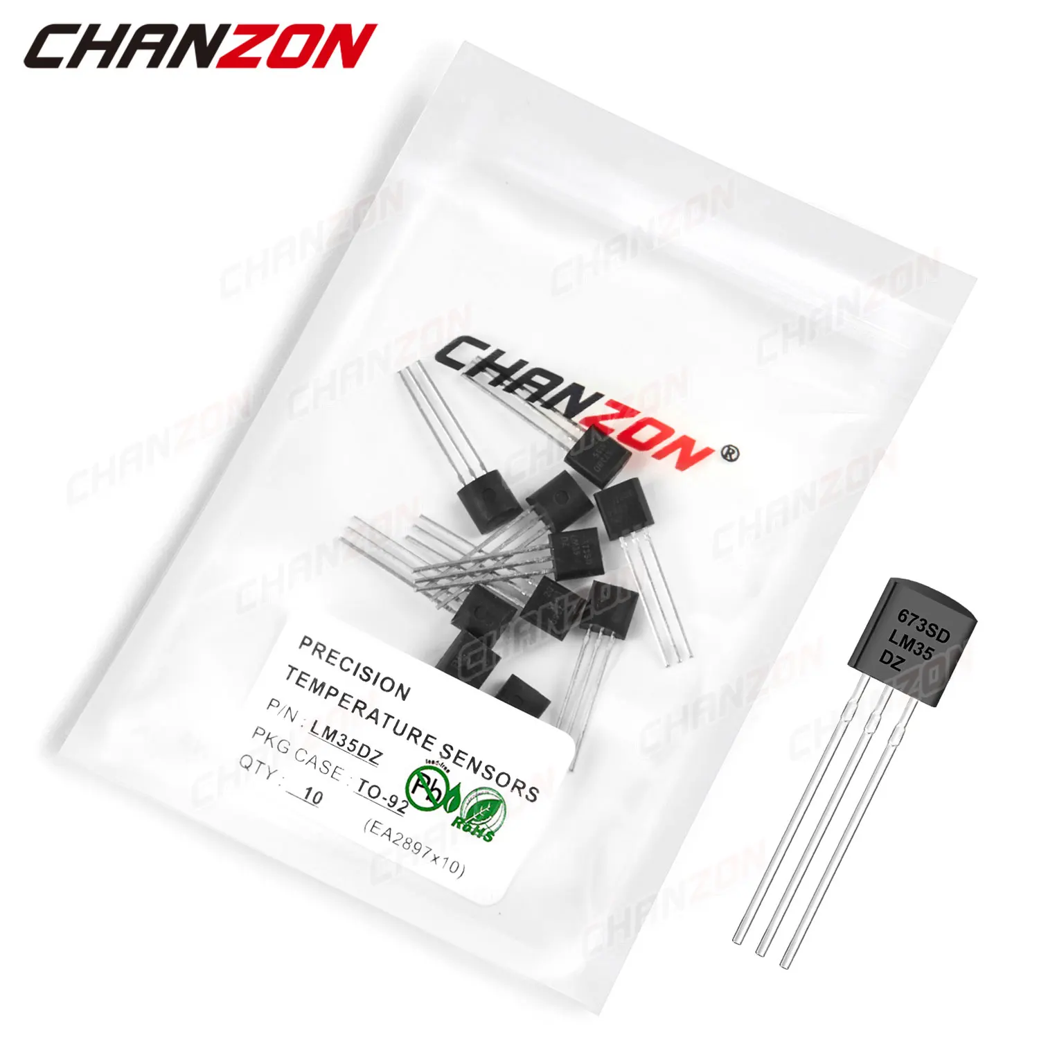 10Pcs LM35DZ TO 92 LM35 PRECISION TEMPERATURE SENSORS Transistor