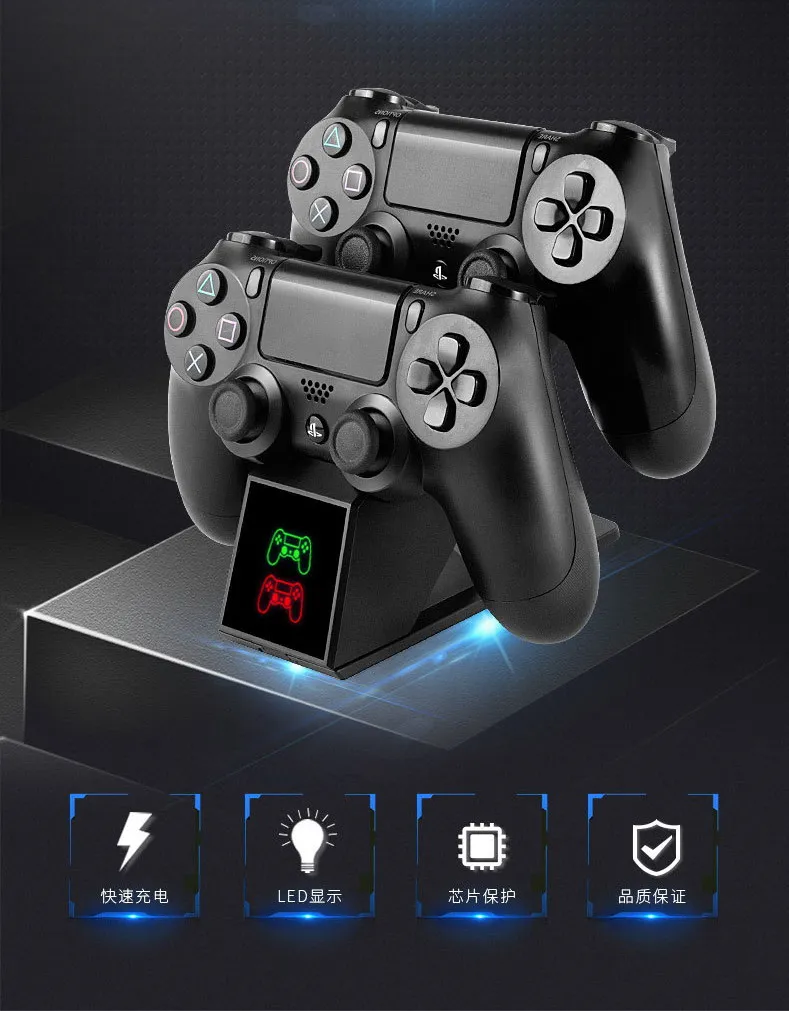 Игровой контроллер PS4 джойстик ручка USB зарядное устройство двойной USB быстрая зарядка док-станция для Playstation 4 PS4 Slim/PS4 Pro