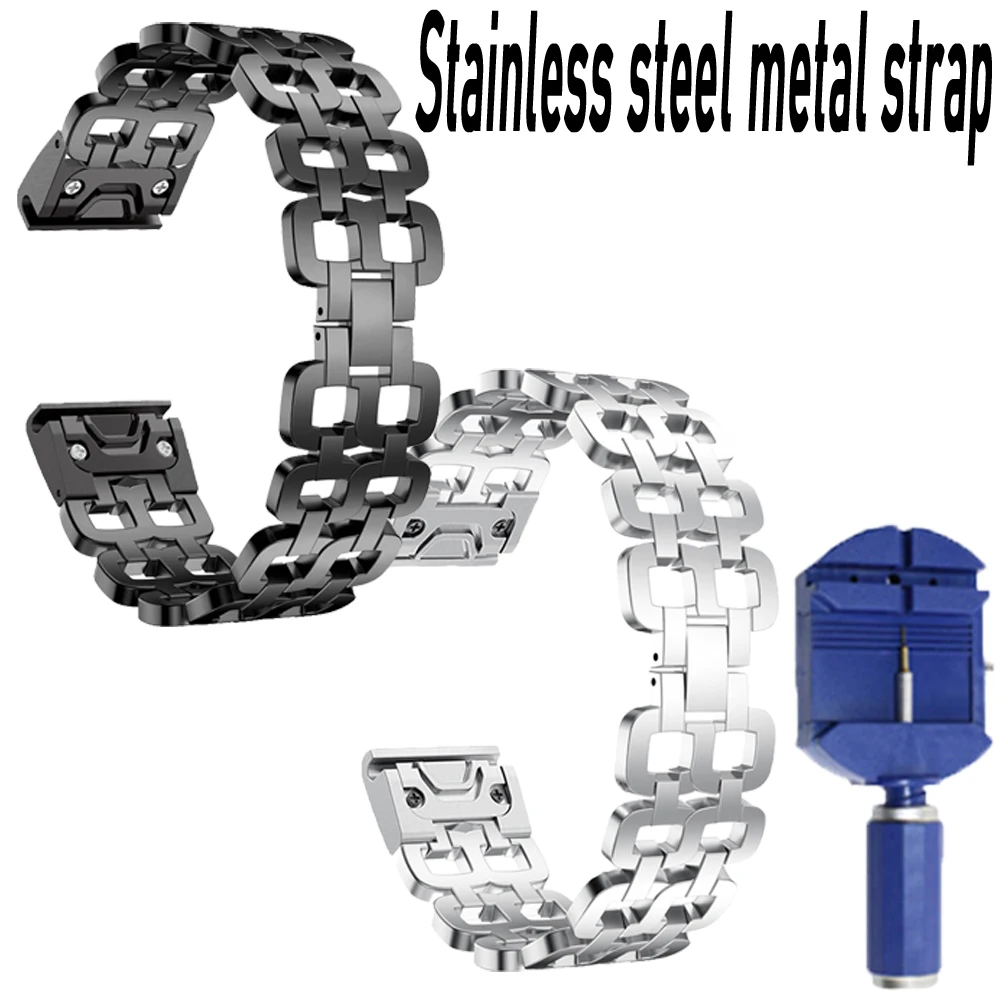 

Ремешок для часов Garmin Fenix 6X Pro 3 HR Mk1, металлический, 26 мм