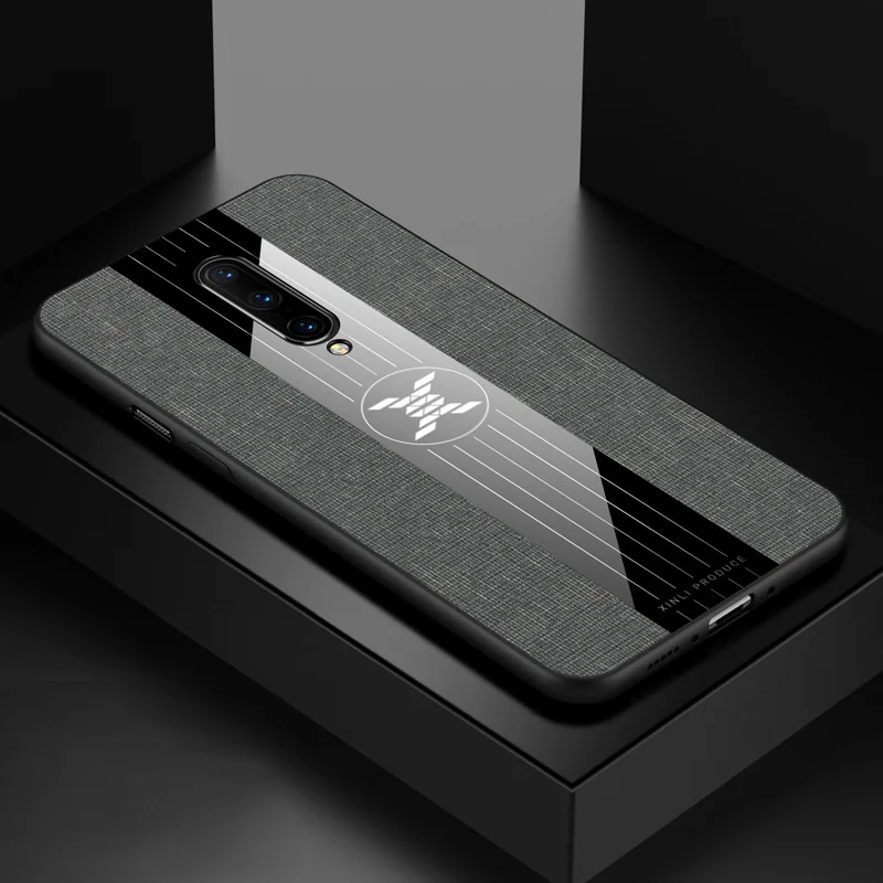 Ikrsses для OnePlus 7 Pro Чехол простая скатерть текстура автомобильный держатель с магнитным креплением чехол для OnePlus 6 6T края из ТПУ и ПК задняя панель Крышка - Цвет: Gray no Ring