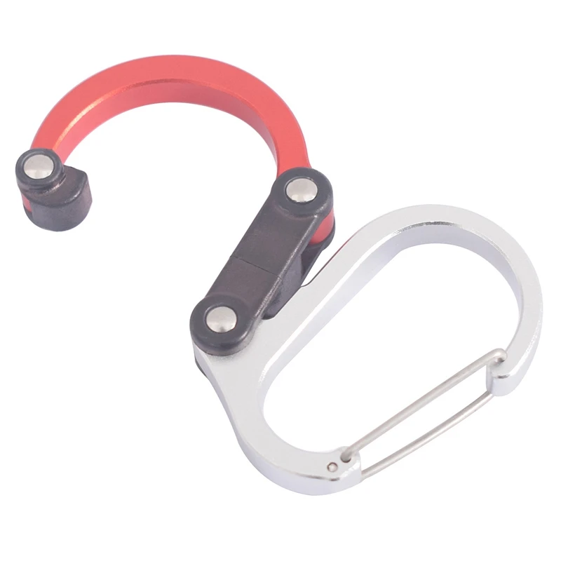 Gear Clip Carabiner Rotating Hook Clip Non-Locking Strong Clips for Camping Fishing Hiking Travel Backpack Outdoor Aluminum D Ri