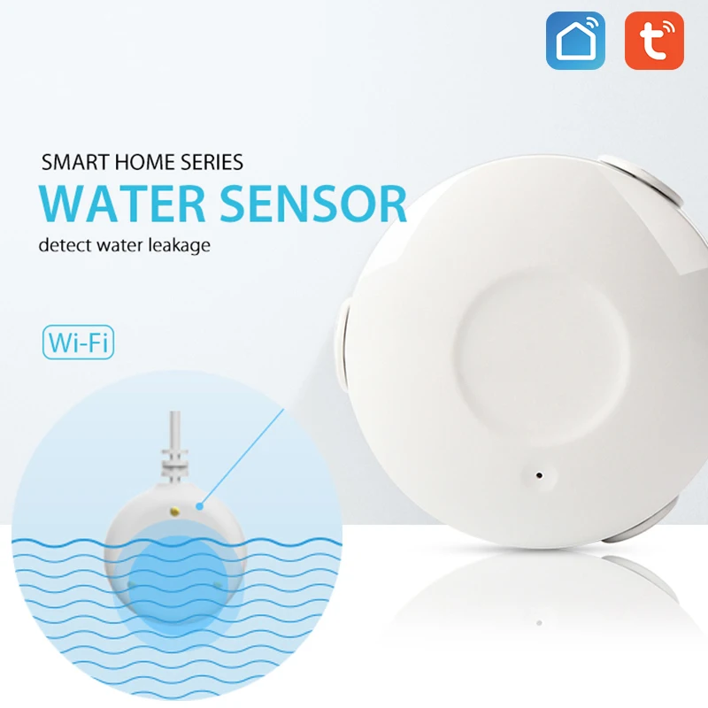 Датчик утечки воды для умного дома Детектор воды Wifi защита от утечки Высокая чувствительность сигнализация воды