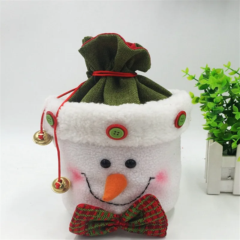 Christmas Candy Bag Xmas Storage Packing Supplies Decor Christmas Tree Present Navidad Party Gift Decoration 32x12cm