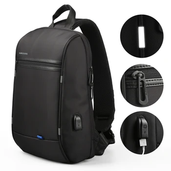 

Crossbody Computer Bags Backpack for Men Messenger Chest Bag Casual Bag Anti-theft USB Charging Single Shoulder Strap Bags