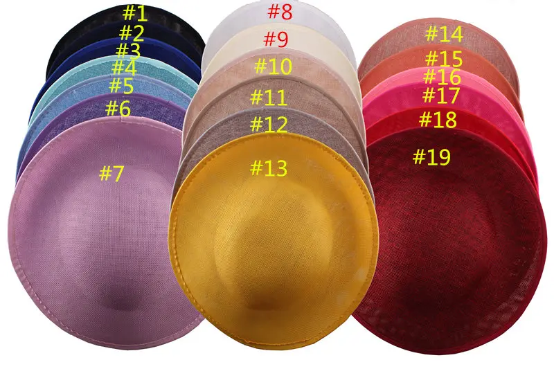 Новое поступление 30 см красный цвет большой millinery имитация Sinamay вуалетки база вечерние головные уборы DIY аксессуары для волос Коктейльные головные уборы