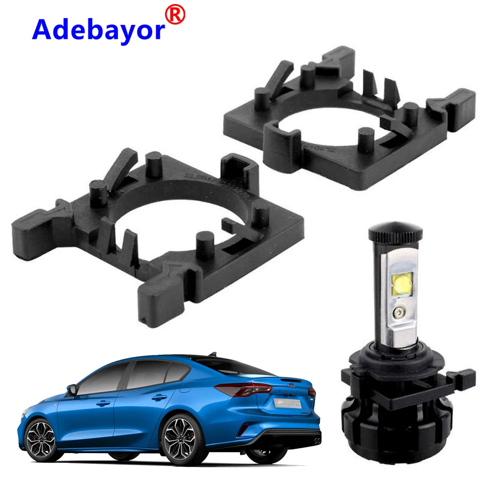

2pcs H7 Car LED Head Light Bulb Holder Socket Headlight Adapter Base For Ford Focus clip retainer adapter bulb holder Adebayor