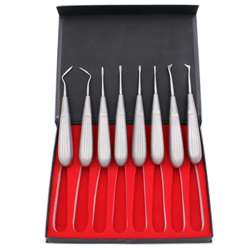 

8Pcs/Set High Quality Stainless Steel Dental Elevator Oral Tooth Loosening Root Extraction Kit Dentist Tools Lab Instrument
