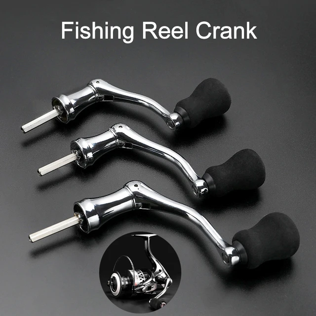 Spinning Reel Handle Half-Metal Rocker Arm Fishing Spinning Reels Crank  Power Handle Replacement Parts With Plastic Rotatable - AliExpress